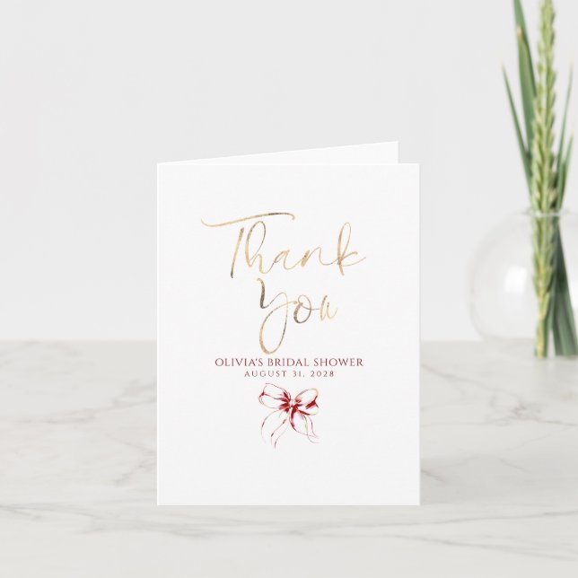 Elegante tarjeta de agradecimiento para la fiesta  (Anverso)