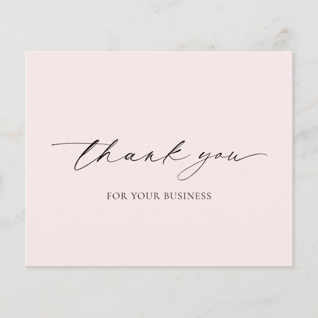Elegante tarjeta de agradecimiento para negocios r (Anverso)