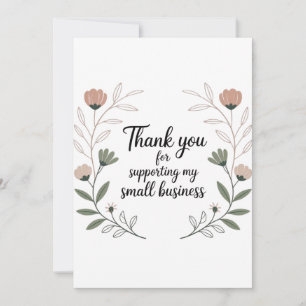 Elegante tarjeta de agradecimiento para paquetes p