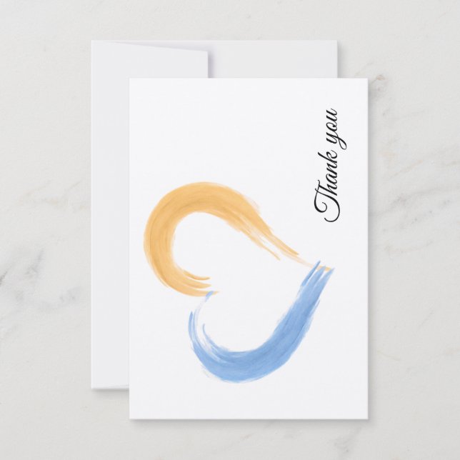 Elegante Tarjeta de agradecimiento plana (Anverso)
