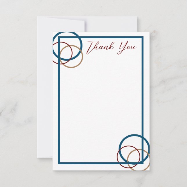 Elegante Tarjeta de agradecimiento plana (Anverso)