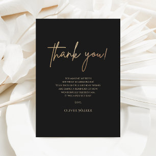 Elegante Tarjeta de Agradecimiento por 80 Cumpleañ