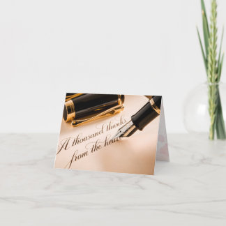 Elegante Tarjeta de agradecimiento por caligrafía