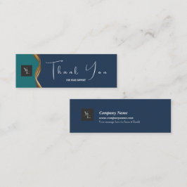 Elegante tarjeta de agradecimiento por la ola dora