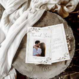 Elegante Tarjeta de agradecimiento por marco minim