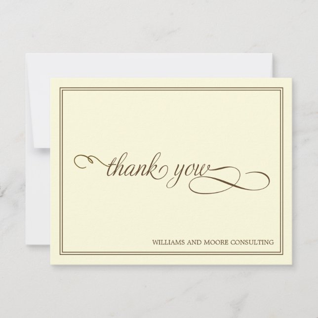 Elegante tarjeta de agradecimiento profesional (Anverso)