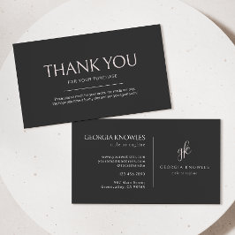 Elegante tarjeta de agradecimiento rosa Rubor mode