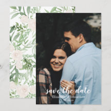 Elegante Tarjeta de Ahorro de Boda con Acuarela en