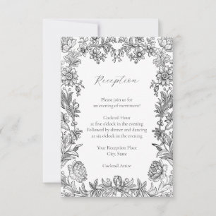 Elegante Tarjeta de Alojamiento Botánico-Floral