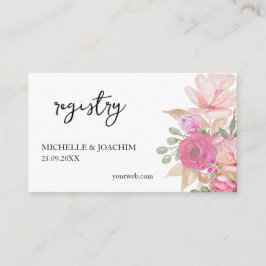 Elegante Tarjeta de Alojamiento de Arte Floral