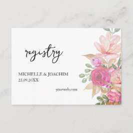 Elegante Tarjeta de Alojamiento de Arte Floral