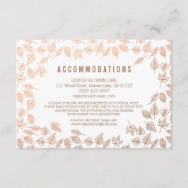 Elegante tarjeta de alojamiento de otoño de hojas