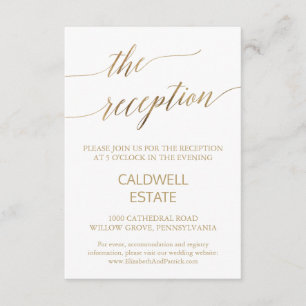 Elegante Tarjeta de Alojamiento de Recepción de ca