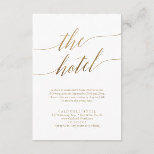 Elegante Tarjeta de Alojamiento del Hotel Gold Cal