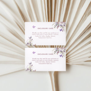 Elegante Tarjeta De Alojamiento Floral De Mariposa