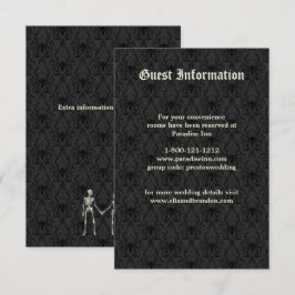 Elegante Tarjeta de Alojamiento para Esqueletos
