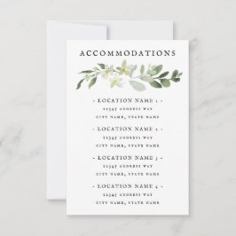 Elegante tarjeta de alojamiento para huéspedes en 