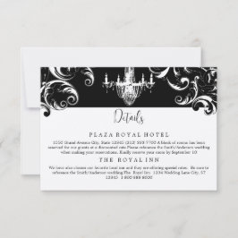 Elegante Tarjeta De Alojamiento Royal Swirl En Bla