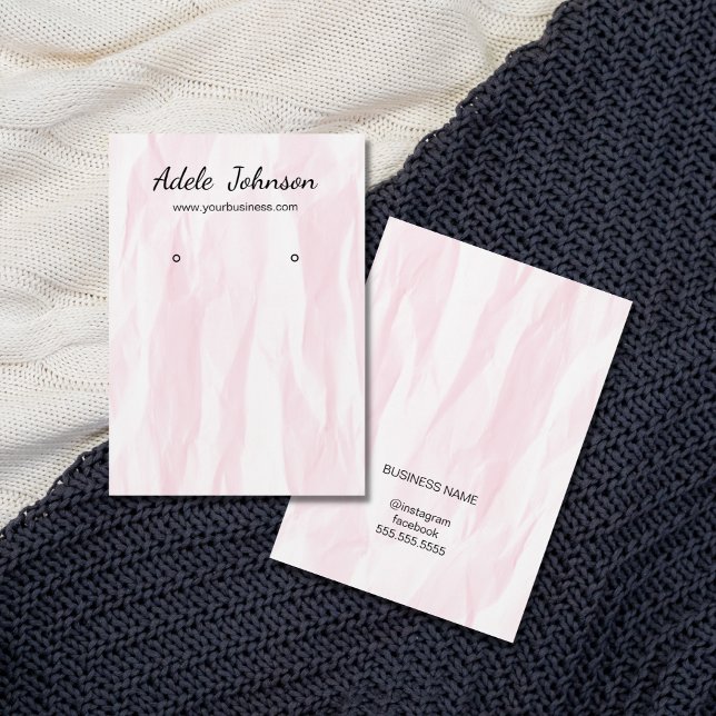 Elegante tarjeta de anclaje Rosa ligero de textura (Subido por el creador)