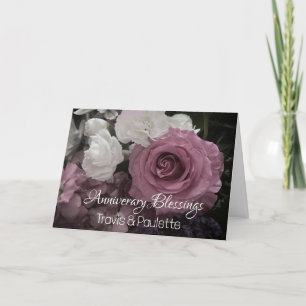 Elegante tarjeta de aniversario de pareja personal