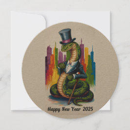 Elegante tarjeta de Año Nuevo 2025 para profesión