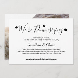 Elegante tarjeta de anuncio de boda más pequeña po