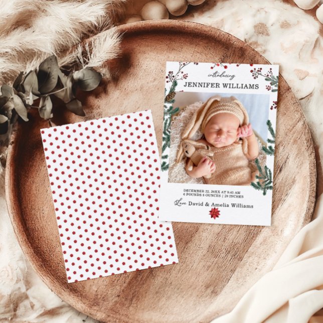 Elegante tarjeta de anuncio de nacimiento de marco (Subido por el creador)