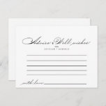 Elegante tarjeta de asesoramiento de Boda de calig<br><div class="desc">Esta elegante tarjeta de boda caligráfico es perfecta para un boda moderno. El diseño, sencillo y elegante, presenta una tipografía de escritura clásica y elegante en blanco y negro. Estas tarjetas son perfectas para un boda, una ducha de novia, una ducha de bebé, una fiesta de graduación y más. Personalice...</div>