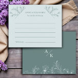 Elegante Tarjeta de Asesoramiento Presupuestario F<br><div class="desc">Proporcione este elegante consejo floral y tarjetas de deseos para que sus huéspedes lo rellenen. Son una gran alternativa de libro de visitas para una ducha de novia, una fiesta de compromiso o una recepción nupcial que permite a la familia, los amigos y los invitados expresar buenos deseos, adorables ideas...</div>