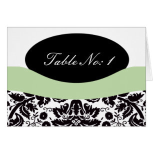 Elegante tarjeta de asiento de mesa damasco
