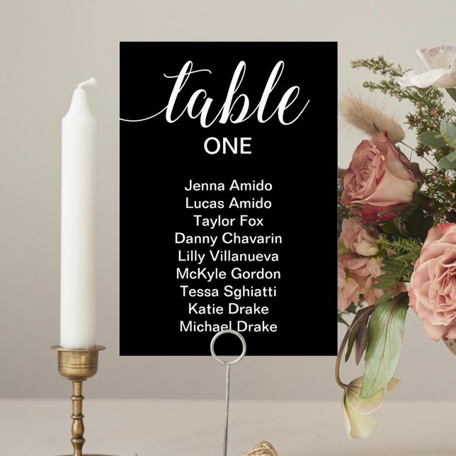 Elegante Tarjeta de asiento para bodas - Blanco so (Subido por el creador)