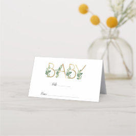 Elegante tarjeta de Baby Shower de eslogan para be