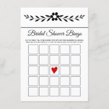 Elegante tarjeta de bingo de flor blanca y negra