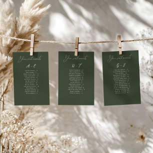 Elegante tarjeta de Boda alfabético