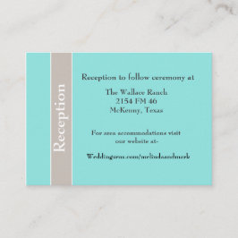 Elegante tarjeta de Boda Aqua Blue and Taupe
