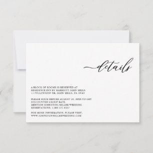 Elegante tarjeta de Boda blanco moderna