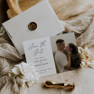 Elegante Tarjeta de Boda con Caligrafía para Guard