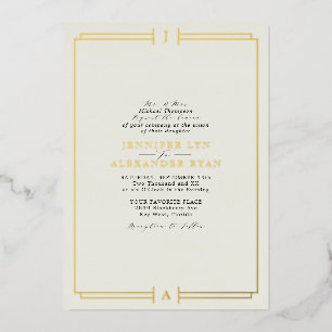 Elegante Tarjeta de Boda con Código QR de RSVP con