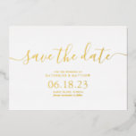 Elegante Tarjeta de Boda con Fecha de Guardado en<br><div class="desc">Tarjetas de Boda Simples con Fecha de Guardado en Letra Moderna. Para una personalización más avanzada de este diseño,  por favor haga clic en el botón "Personalizar". También están disponibles artículos coincidentes y más opciones de colores a petición.</div>