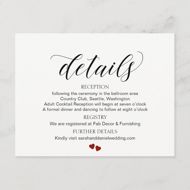Elegante tarjeta de Boda de Tipografía (Anverso)