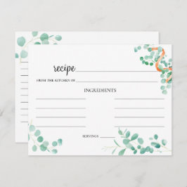 Elegante Tarjeta de Boda Eucalyptus Green Peach