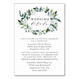 Elegante tarjeta de Boda floral azul turquesa