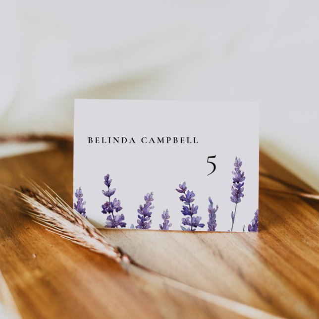 Elegante tarjeta de Boda Floral Lavender (Subido por el creador)