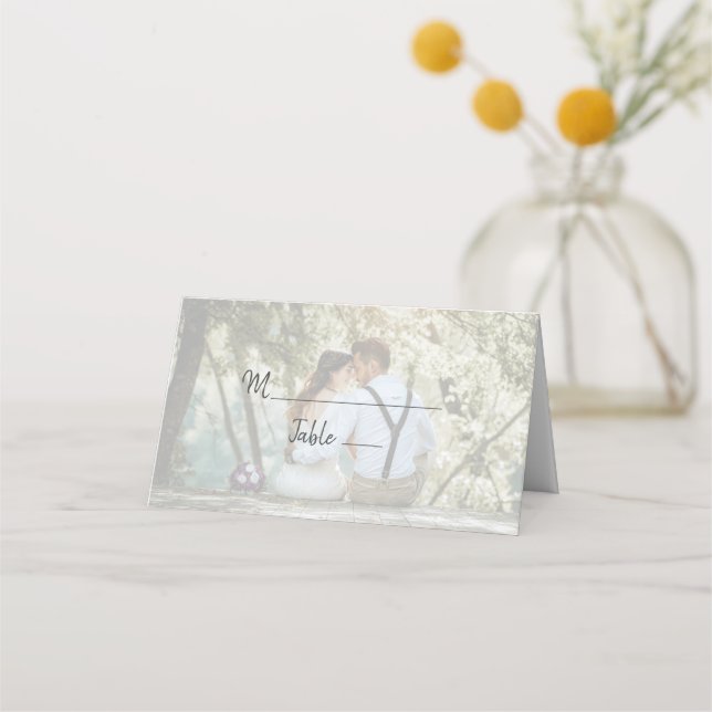 Elegante tarjeta de Boda fotográfico (Anverso)