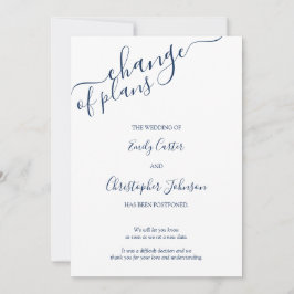 Elegante Tarjeta de Cambio de Planes con Letra en 