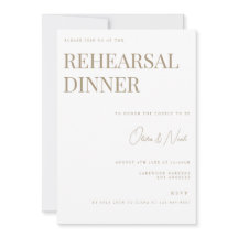 Elegante tarjeta de cena Eucalyptus White Rehearsa