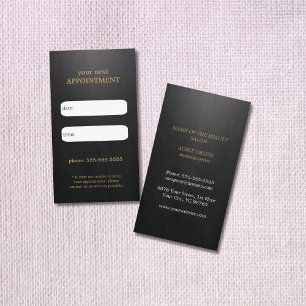 Elegante tarjeta de cita de oro blanco negro simpl