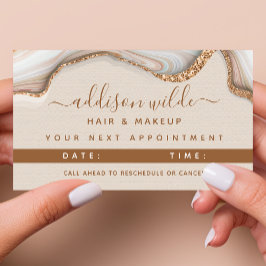 Elegante tarjeta de cita de Purpurina de oro Marbl