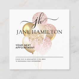 Elegante tarjeta de cita de Purpurina Monograma Gl