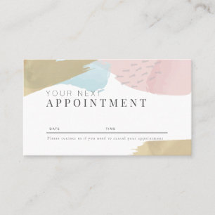 Elegante tarjeta de cita de salón de color de agua